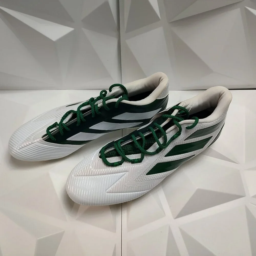 Adidas Mens Football Cleats 16 White Green Shoe Lacrosse Freak Carbon Low - Picture 9 of 16